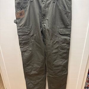 Wrangler Men's RIGGS Workwear Ripstop Ranger Pants Dark Green Cargo  38x36 NWT